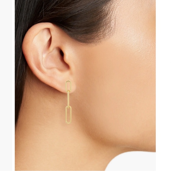 NORDSTROM RACK Demi Fine Triple Link Linear Drop Earrings - Picture 8 of 8